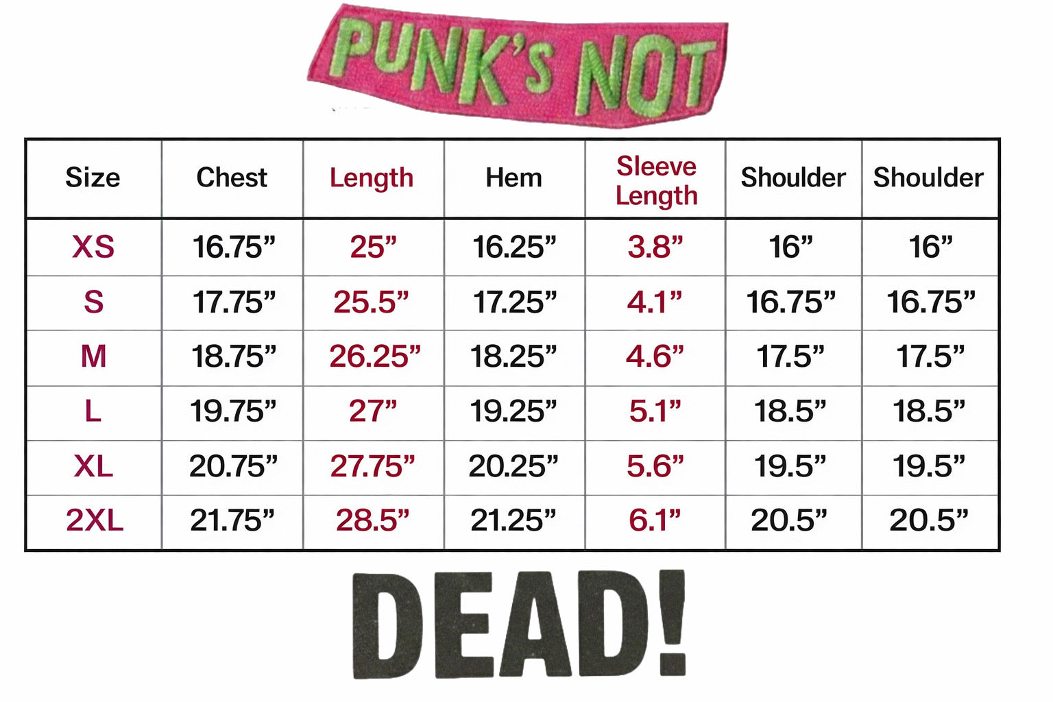 PUNK'S NOT DEAD TEE
